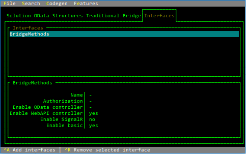 BridgeMethods interface