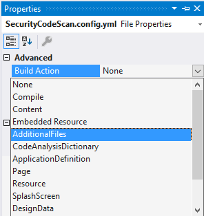 Additional files property
